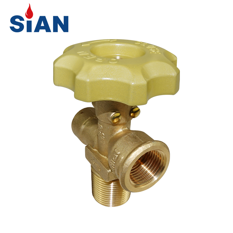 SiAN 制造商 V9 厨房烹饪液化石油气钢瓶手轮黄铜 POL 燃气阀适用于菲律宾