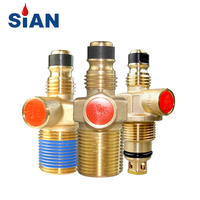 SiAN D16 液化石油气紧凑型气瓶阀门 3/4''-14 NGT 丙烷罐烹饪控制阀