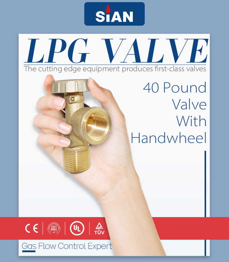 40磅LPG气缸阀U40哥伦比亚LPG POL VALVE